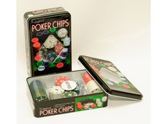 Набір для гри в покер в металевій коробці на 100 фішок